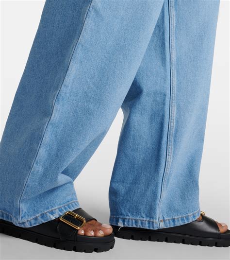 pantaloni prada jeans|prada wide leg jeans.